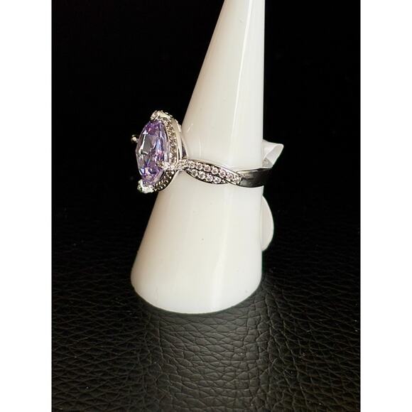Bomb Party RG32197 Love In Bloom Lavender Topaz Cubic Zirconia Size 7 - Picture 2 of 4